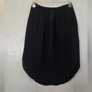 Madewell Silk Island Skirt Knee-Length Black Small